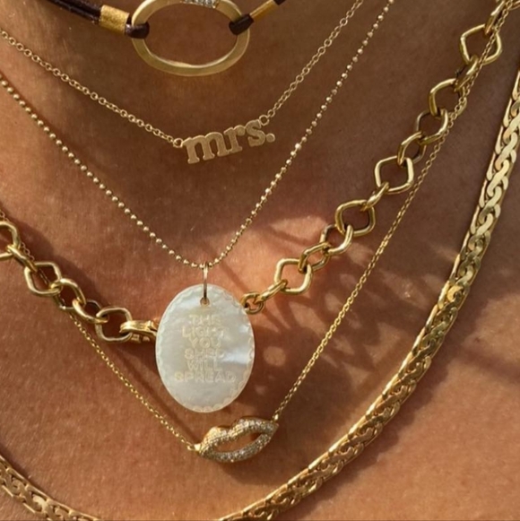 18k Jennifer Meyer Mrs. Necklace Only - Picture 3 of 5